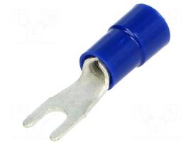 Fork terminal | M3 | Ø: 3.2mm | 1.5÷2.5mm2 | crimped | for cable | tinned