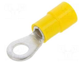 Ring terminal | M5 | Ø: 5.2mm | 4÷6mm2 | crimped | for cable | insulated