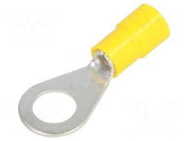 Ring terminal | M8 | Ø: 8.2mm | 4÷6mm2 | crimped | for cable | insulated