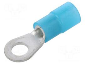 Ring terminal | M4 | Ø: 4.3mm | 1÷2.5mm2 | crimped | for cable | tinned