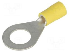Ring terminal | M10 | Ø: 10.5mm | 2.5÷6mm2 | crimped | for cable | tinned