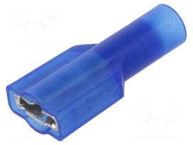 Terminal: flat | 6.4mm | 0.8mm | female | crimped | for cable | insulated