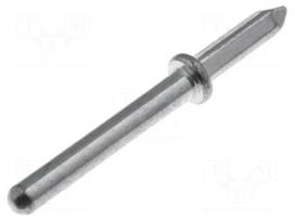 Solder pin | THT | tinned | brass | Ø: 1.32mm | Overall len: 15.9mm