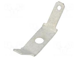 Terminal: flat | 2.8mm | 0.5mm | male | M2 | double | screw | brass | tinned