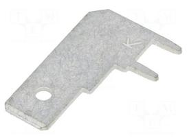 Terminal: flat | 6.4mm | 0.8mm | male | THT | brass | tinned | angled 90°