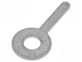 Solder lug terminal | 0.5mm | M3 | Ø: 3.3mm | THT | screw | brass | tinned