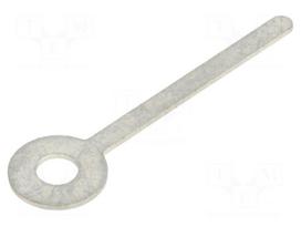 Solder lug terminal | 0.5mm | M3 | Ø: 3.3mm | THT | screw | brass | tinned