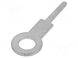 Solder lug terminal | 0.5mm | M3 | Ø: 3.2mm | THT | screw | brass | tinned