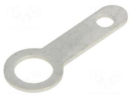 Solder lug terminal | 0.5mm | M4 | Ø: 4.32mm | soldering | screw | brass