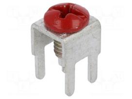 Terminal: screw terminal | THT,screw terminal | red | 7.5x5mm