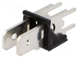 Terminal: spade terminal strip | 6.3mm | 0.8mm | THT | brass | tinned