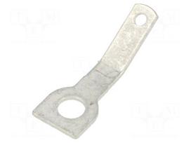 Terminal: flat | 2.8mm | 0.5mm | male | M2,5 | screw | brass | tinned
