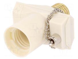 Connector: AC supply | adapter | 2P | 250VAC | 4A | white | screw-in