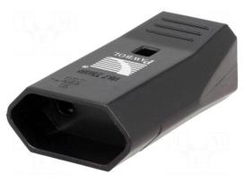 Connector: AC supply | female | socket | 2P | 250VAC | 10A | Type: flat