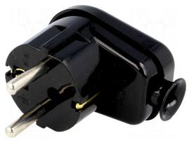 Connector: AC supply | male | plug | 2P+PE | 230VAC | 16A | black | PIN: 3