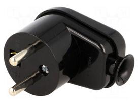 Connector: AC supply | male | plug | 2P+PE | 230VAC | 16A | black | PIN: 3