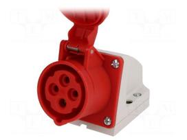 Connector: AC supply 3-phase | socket | female | 16A | 400VAC | IP44