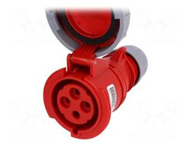 Connector: AC supply 3-phase | socket | female | 32A | 400VAC | IP67