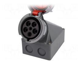 Connector: AC supply 3-phase | socket | female | 63A | 400VAC | IP67