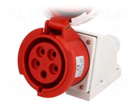 Connector: AC supply 3-phase | socket | female | 32A | 400VAC | IP67