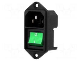 Connector: AC supply | socket | male | 10A | 250VAC | IEC 60320