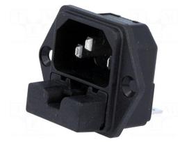 Connector: AC supply | socket | male | 10A | 250VAC | IEC 60320