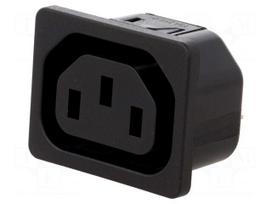 Connector: AC supply | socket | female | 10A | 250VAC | IEC 60320