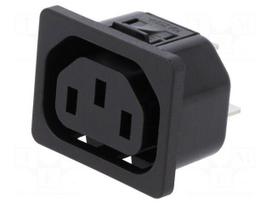 Connector: AC supply | socket | female | 10A | 250VAC | IEC 60320
