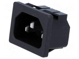 Connector: AC supply | socket | male | 10A | 250VAC | IEC 60320 | C14 (E)