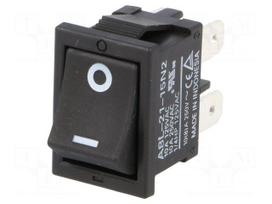 ROCKER | DPST | Pos: 2 | OFF-ON | 10A/250VAC | black | none | Body: black