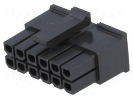 Plug | wire-board | female | Micro-Fit 3.0 | 3mm | PIN: 12 | w/o contacts
