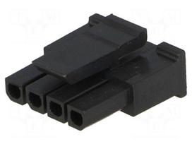 Plug | wire-board | female | Micro-Fit 3.0 | 3mm | PIN: 4 | w/o contacts