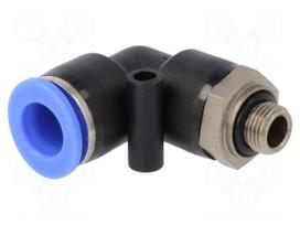 Push-in fitting | angled | G 1/8" | -0.95÷15bar | Mat: PBT | 10mm