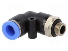 Push-in fitting | angled | G 1/8" | -0.95÷15bar | Mat: PBT | 8mm