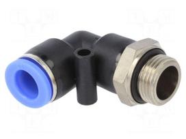 Push-in fitting | angled | G 3/8" | -0.95÷15bar | Mat: PBT | 10mm