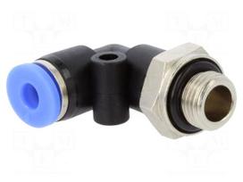 Push-in fitting | angled | G 1/8" | -0.95÷15bar | Mat: PBT | 4mm
