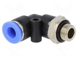 Push-in fitting | angled | G 1/8" | -0.95÷15bar | Mat: PBT | 6mm