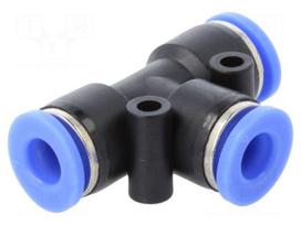 Push-in fitting | T-tap splitter | -0.95÷15bar | Mat: PBT | 6mm