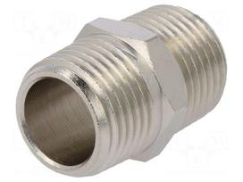 Nipple | straight | G 1/2" | Mat: nickel plated brass | 300°C