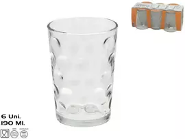 Glāzes (6 gab.) 190 ml 10 x 9 x 7 cm KITCHEN&GO ()
