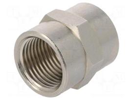 Muff | straight | G 1/2" | Mat: nickel plated brass | 300°C