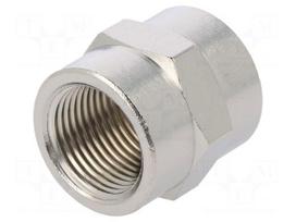 Muff | straight | G 3/8" | Mat: nickel plated brass | 300°C