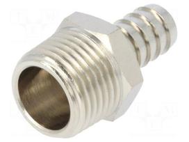 Metal connector | threaded | G 1/2" | Mat: nickel plated brass