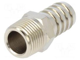 Metal connector | threaded | G 3/8" | Mat: nickel plated brass