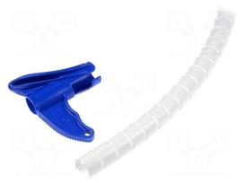 Spiral wrapping | ØBundle : 16mm | polypropylene | white | L: 2m