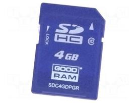 Memory card | industrial | SD,pSLC | 4GB | UHS I U1 | -40÷85°C