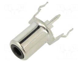 Socket | RCA | female | straight | THT | nickel plated | Marker: black