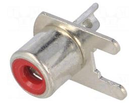 Socket | RCA | female | angled 90° | THT | brass | tinned | on PCBs