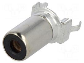 Socket | RCA | female | straight | THT | brass | tinned | on PCBs