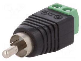 Transition: adapter | mono | RCA plug,terminal block | PIN: 2